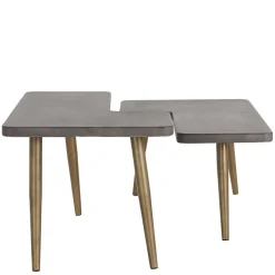 Outlet Wohnen Design Couchtische mit Betonplatte - Varhida (zweiteilig)
