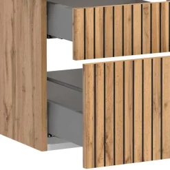 Best Wohnen Design Doppel-Waschtisch & Spiegelschrank - Crystoga (zweiteilig)