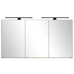 Best Wohnen Design Doppel-Waschtisch & Spiegelschrank - Crystoga (zweiteilig)