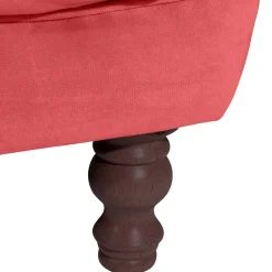 Wohnen Design Dreisitzer aus Samtvelours in Rot - Rosanna
