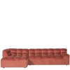 Best Wohnen Design Eckcouch in Apricot Samt - Meteora