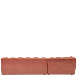 Best Wohnen Design Eckcouch in Apricot Samt - Meteora