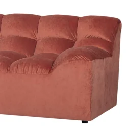 Best Wohnen Design Eckcouch in Apricot Samt - Meteora