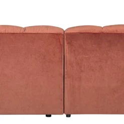 Best Wohnen Design Eckcouch in Apricot Samt - Meteora