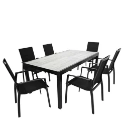 Best Wohnen Design Essgruppe für den Garten - Marino (siebenteilig)