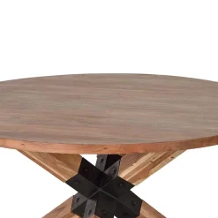 Wohnen Design Esstisch aus Akazienholz mit Metall - Venezia