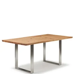 Discount Wohnen Design Esszimmertisch aus Wildeiche Naturkante - Sympatia