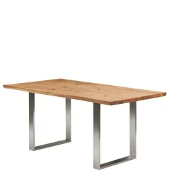 Discount Wohnen Design Esszimmertisch aus Wildeiche Naturkante - Sympatia