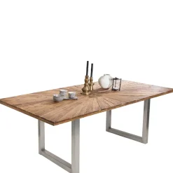 New Wohnen Design Esszimmertisch aus Altholz Teak - Liberty