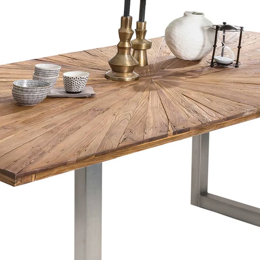 New Wohnen Design Esszimmertisch aus Altholz Teak - Liberty
