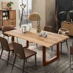 Clearance Wohnen Design Esszimmertisch mit geölter Holzplatte - Aschau