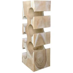 Best Wohnen Design Flaschenregal aus Mangobaum Massivholz - Yucata