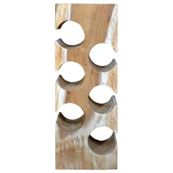 Best Wohnen Design Flaschenregal aus Mangobaum Massivholz - Yucata