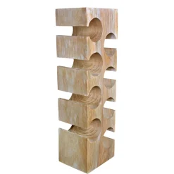 Best Wohnen Design Flaschenregal aus Mangobaum Massivholz - Yucata