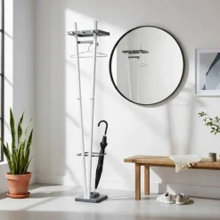 Hot Wohnen Design Garderobenständer mit Schirmhalter Tiber in Weiß
