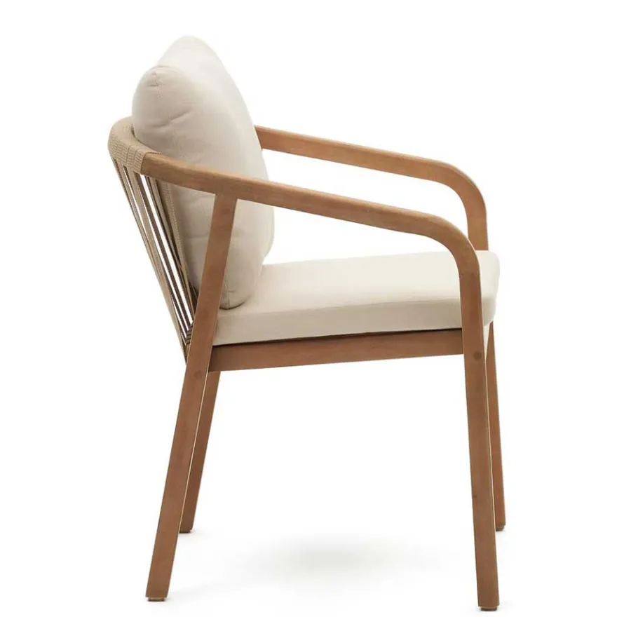 Online Wohnen Design Gartenstühle mit Armlehnen - Faneto (4er Set)