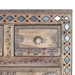 Best Wohnen Design Highboard aus Mangoholz reich verziert - Magie