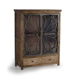 Sale Wohnen Design Highboard mit Glas Metalltüren - Everton