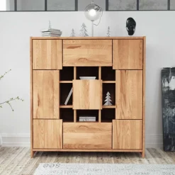 New Wohnen Design Highboard Salomonia mit offenen Fächern