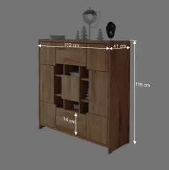 New Wohnen Design Highboard Salomonia mit offenen Fächern