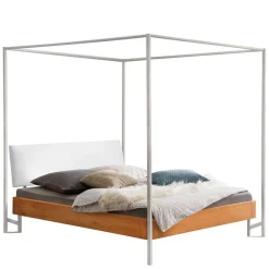 Hot Wohnen Design Himmelbett in Eiche Natur & Weiß - Risa