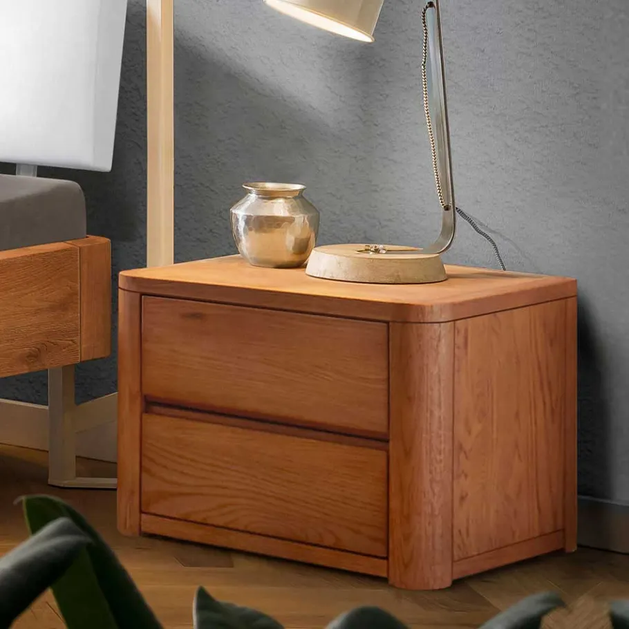 Hot Wohnen Design Himmelbett in Eiche Natur & Weiß - Risa
