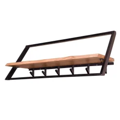 Best Wohnen Design Hängegarderobe aus Metall und Holz - Nics