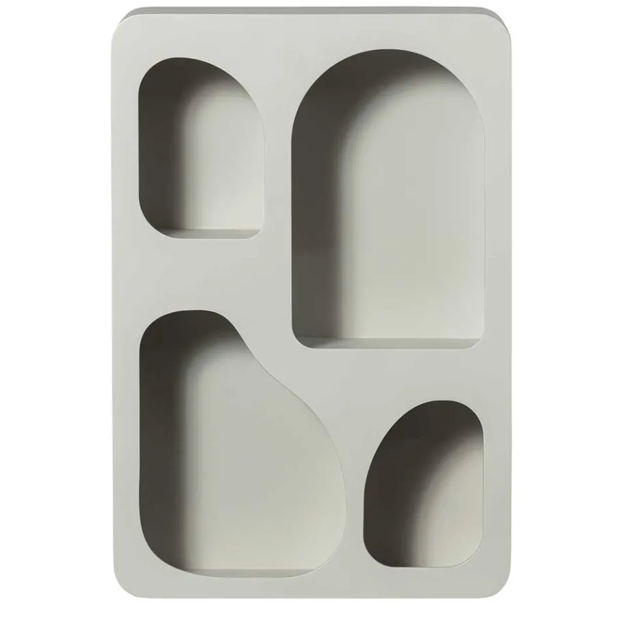 Outlet Wohnen Design Hängeregal in Hellgrau - Martinus