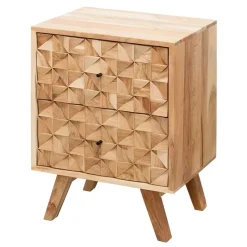 Online Wohnen Design Holz Nachtkommode aus Akazie - Liniavo
