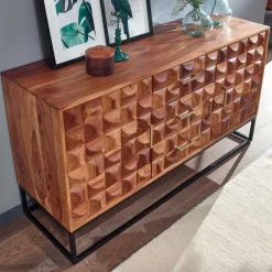 Best Wohnen Design Holz Sideboard mit Bügelgestell - Rusty