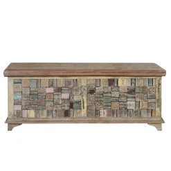 Discount Wohnen Design Holztruhe mit flachem Deckel - Gregoriana