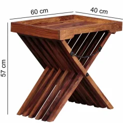 Outlet Wohnen Design Klapptisch Hoslo mit Tablett abnehmbar