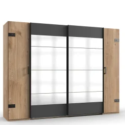 Online Wohnen Design Kleiderschrank mit Spiegeln - Enegal