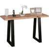 Outlet Wohnen Design Konsole Lussina mit Holzplatte Baumkante Akazie