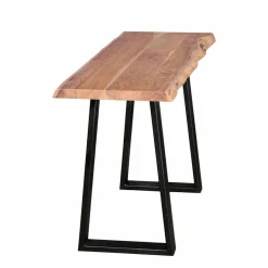 Outlet Wohnen Design Konsole Lussina mit Holzplatte Baumkante Akazie