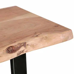 Outlet Wohnen Design Konsole Lussina mit Holzplatte Baumkante Akazie