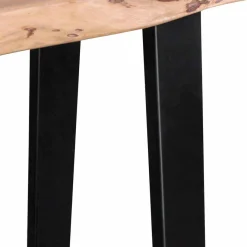 Outlet Wohnen Design Konsole Lussina mit Holzplatte Baumkante Akazie
