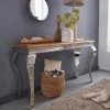 Discount Wohnen Design Konsolentisch mit glänzendem Metallgestell - Jaglyn