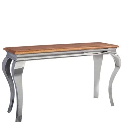 Discount Wohnen Design Konsolentisch mit glänzendem Metallgestell - Jaglyn