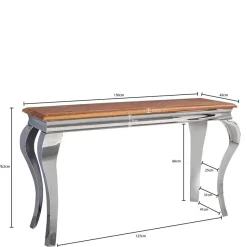 Discount Wohnen Design Konsolentisch mit glänzendem Metallgestell - Jaglyn