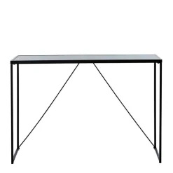 Wohnen Design Konsolentisch mit Schwarzglas Platte - Burano