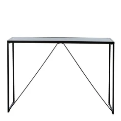 Wohnen Design Konsolentisch mit Schwarzglas Platte - Burano