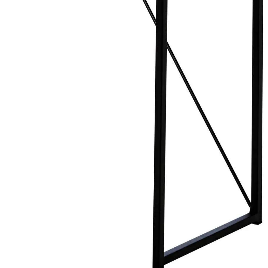 Wohnen Design Konsolentisch mit Schwarzglas Platte - Burano