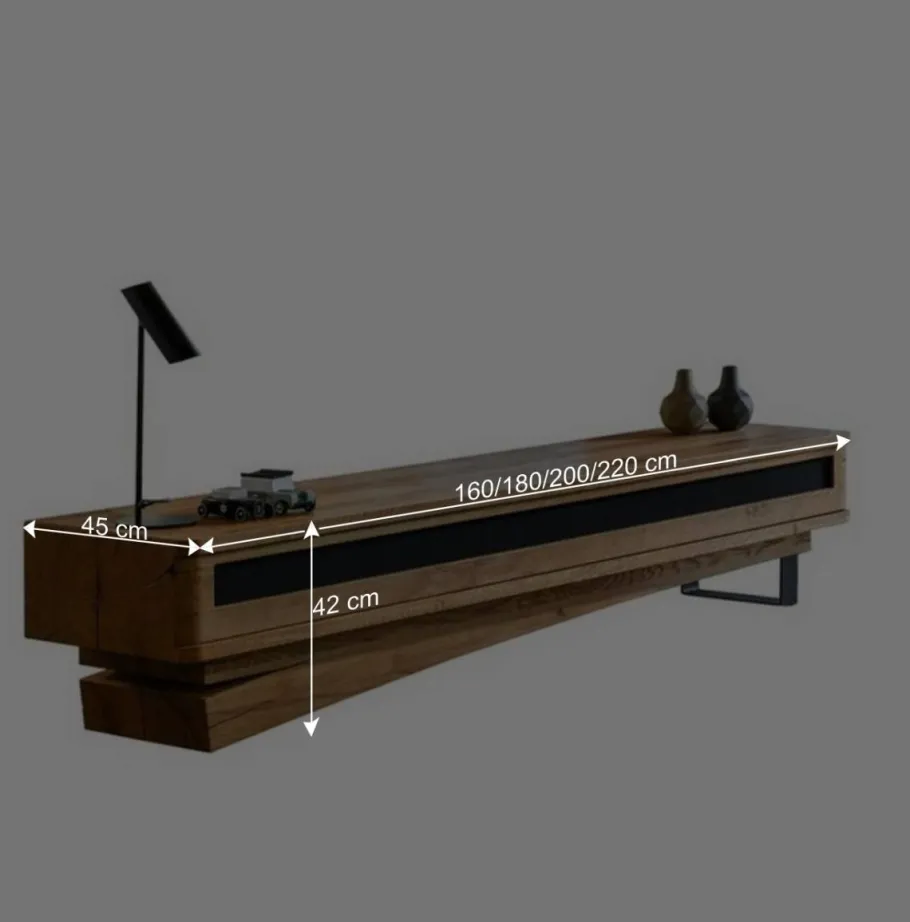 Online Wohnen Design Lowboard im Industry und Loft Stil - Ventida