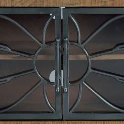 Hot Wohnen Design Lowboard mit Glas Metalltüren - Everton