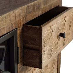 Hot Wohnen Design Lowboard mit Glas Metalltüren - Everton