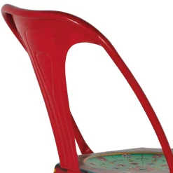Online Wohnen Design Metallstühle Bunt - floral gemustert - Numento (2er Set)