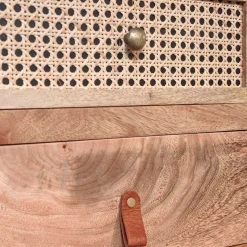 Online Wohnen Design Nachtkommode aus Holz & Rattan - Kanados