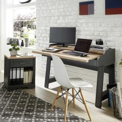 Hot Wohnen Design PC Tisch mit Rollcontainer - Joe (zweiteilig)