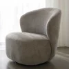Online Wohnen Design Polstersessel in Beige Stoff - Heavy